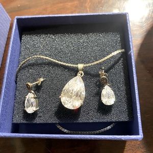 Swarovski Crystal necklace and earrings